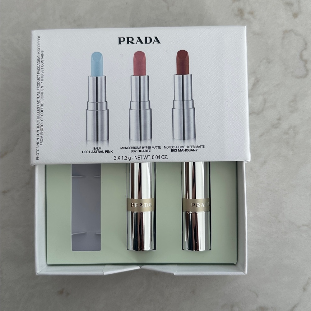 Prada Lipstick Mini Lio Collection - Quartz and Mahogany